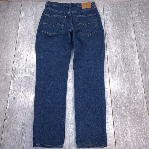 Levi's Women's Straight Leg Jeans - Dark Blue - Picture 3 of 9